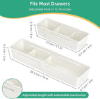Desk Drawer Organizer Tray, 4 Pack Expandable Drawer Organizer - Image 2