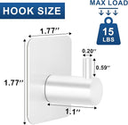 Adhesive Hooks for Bathrooms, 4 Piece Towel Hooks for Hanging Hat Robe Coat - Image 2