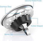2PCS Kitchen Sink Strainer Stopper 2 in 1, Spring Clip Plunger, Replacement - Image 6