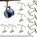 10 Pcs Zinc Alloy Ceiling Double Hook Cabinet Wardrobe Coat Towel Hat Hook by FanSiVoKe
