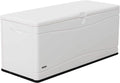 LIFETIME Outdoor Storage Deck Box, 130 Gallon, Arctic White, Lockable, UV-Protected, for Decks and Marine Docks by Lifetime