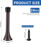 24 Pack Spring Door Stops 3 1/4 Inch Flexible Heavy Duty Spring Door Stopper - Image 2