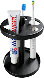 Black Metal Toothbrush Holder Stand by Narottl