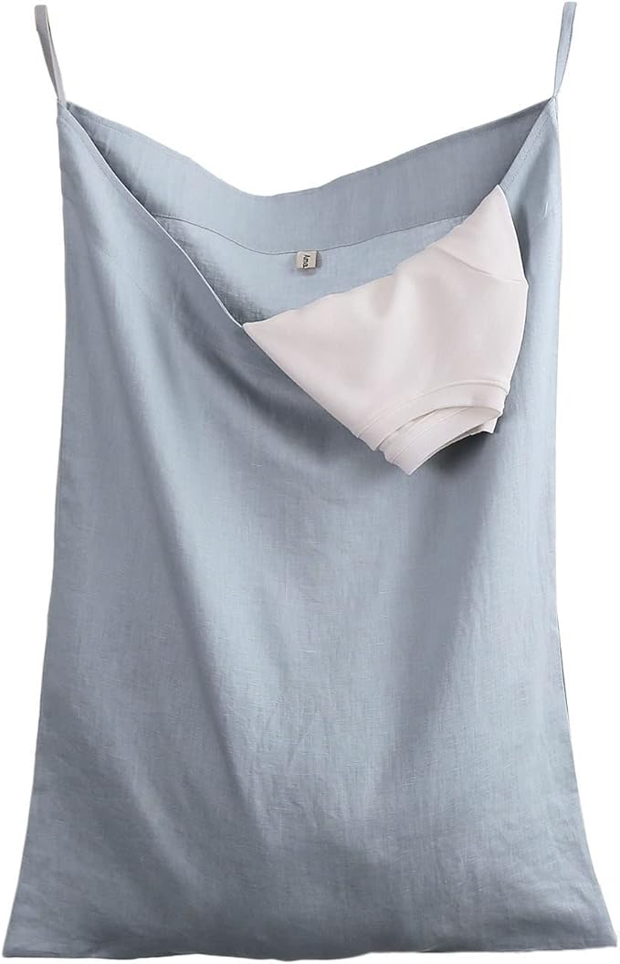Amazhiyu Pure Linen Over The Door Laundry Hanging Hamper Bag by Amazhiyu