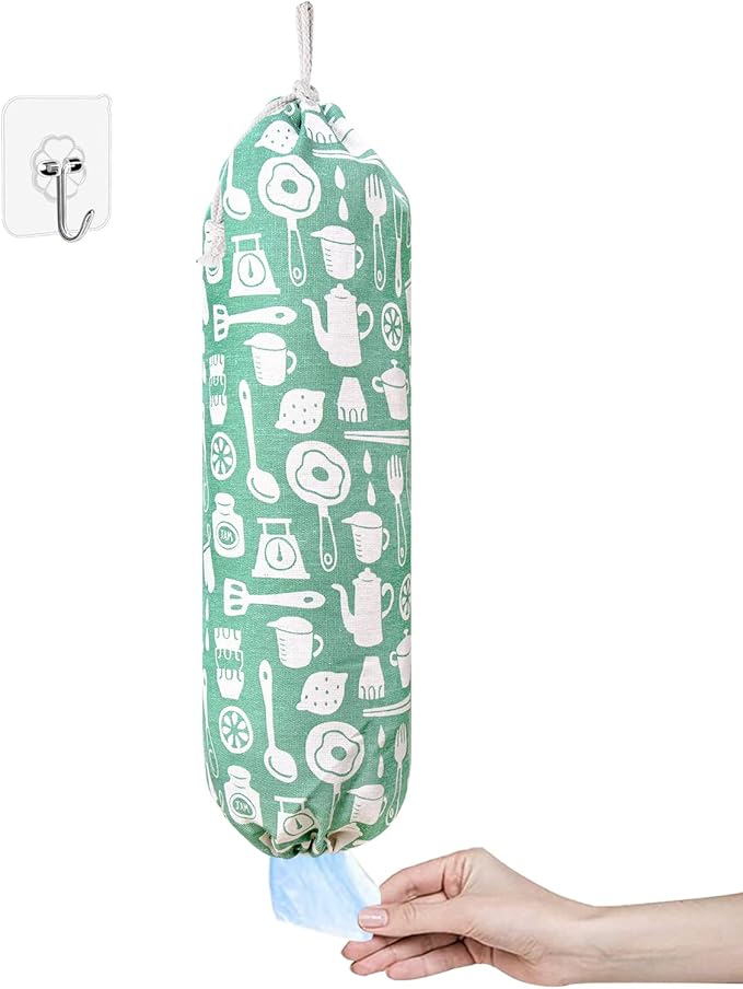 Plastic Bag Holder, Wall Mount Plastic Bag Organizer, Shopping Bags Carrier by SYIPO