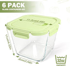 Glass Soup Containers with Lids 32 oz, 4 Cup Glass Storage Containers, Tall - Image 2