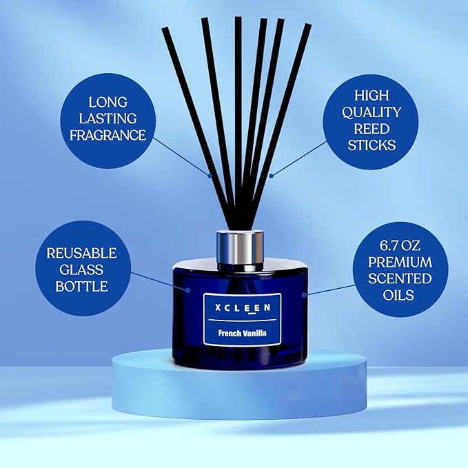 Reed Diffuser Set, 6.7Oz French Vanilla Scented Oil Diffuser - Image 2