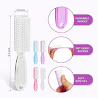 12 Pcs Handle Grip Cleaning Brushes, Hand Fingernail Nail Scrub Manicure Brush - Image 2