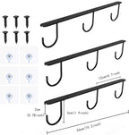 3pcs Under Cabinet Mug Hooks, Adhesive/Screw 2 Ways Install Mug Holder - Image 6