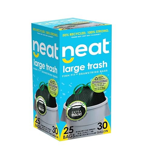 Neat Tall Kitchen 30 Gallon Drawstring Trash Bags - Image 8