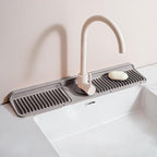 Longer Silicone Faucet Mat for Kitchen Sink – Button Style Faucet Drip Catcher by Unknown