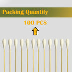 6 Inch Long Large Size Cotton Swabs 100PCS, Bamboo Sticks & Highly Absorbent - Image 5