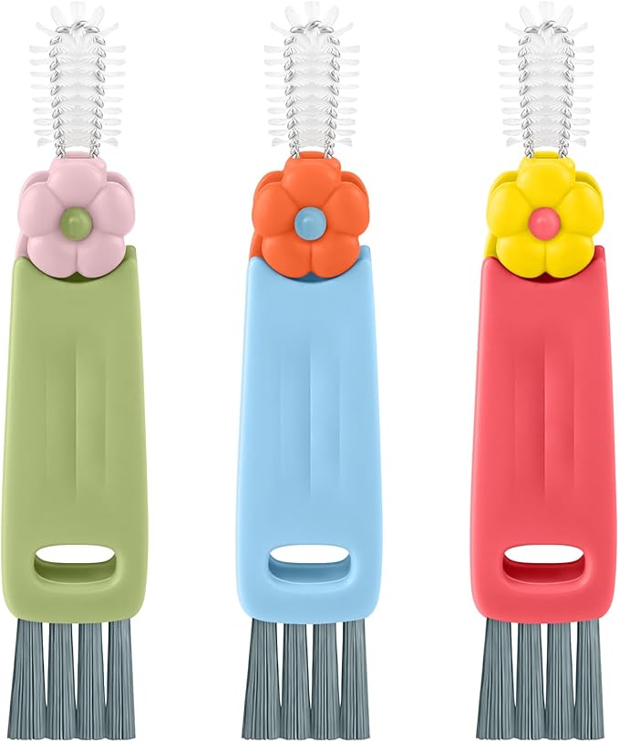 3 in 1 Cup Lid Gap Cleaning Brush Set, Mutipurpose Portable Cup Lid Gap Cleaner - Image 2