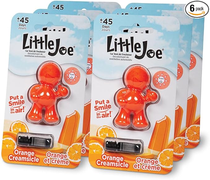 Little Joe 96414-6PK Orange Creamsicle Scent Car Air Freshener Vent Clip by StonerCarCare
