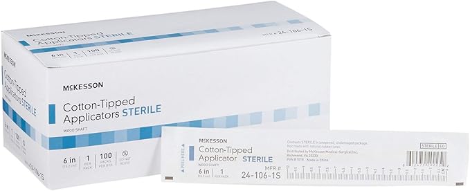 McKesson Cotton Tipped Applicator, 6 in Long Sterile Medical Swabs, - Image 9