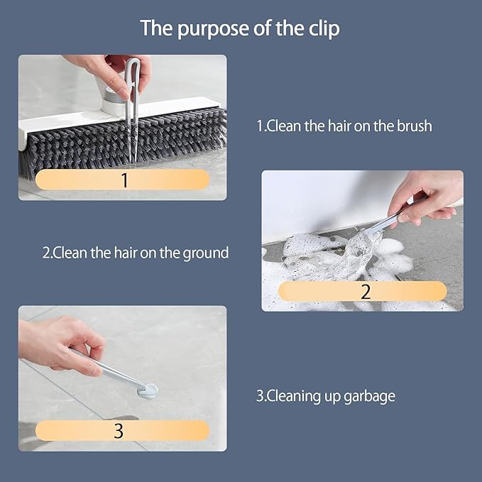 Floor Scrubbing Brush with 57" Adjustable Long Handle, 3 in 1 Living Grout - Image 7