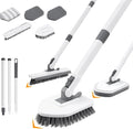 4 in 1 Shower Scrubber Cleaning Brush, Tub and Tile Scrubber by Bestnifly