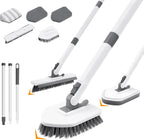 4 in 1 Shower Scrubber Cleaning Brush, Tub and Tile Scrubber by Bestnifly