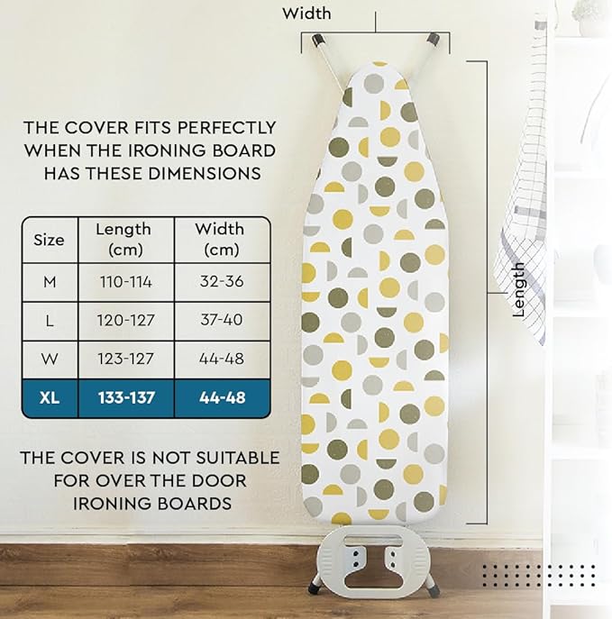 Encasa XO Ironing Board Cover and Pad 54"x18" - Image 2