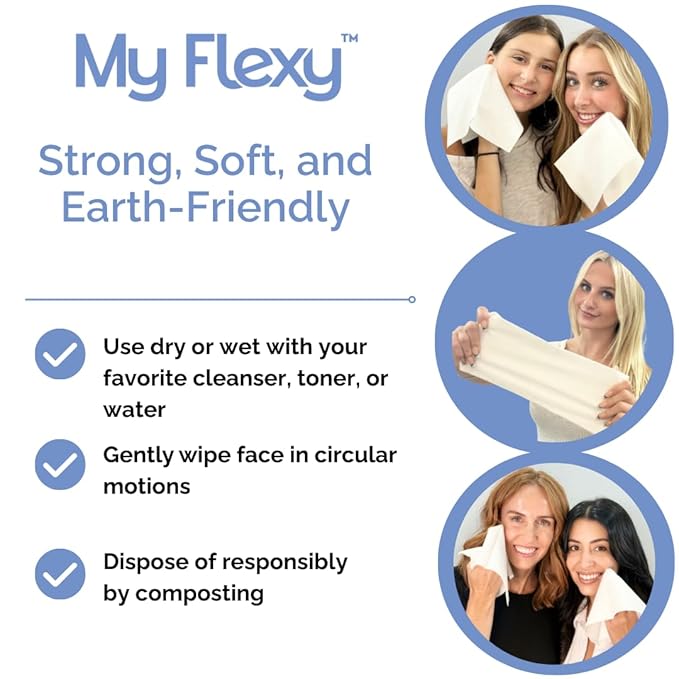 Disposable Face Towels XL for Skin Care & Makeup Removal – 100% Biodegradable - Image 6