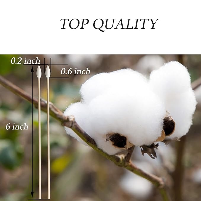 500pcs 6 Inch Long Precision Tips Cotton Swabs - Image 2