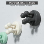 4 pcs Silicone Toothbrush Holder Multi-Function Hook Waterproof self Adhesive - Image 6