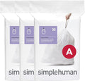 simplehuman Code A 90 Count, Dispenser Pack Custom Fit Liners, Drawstring Trash by Simplehuman