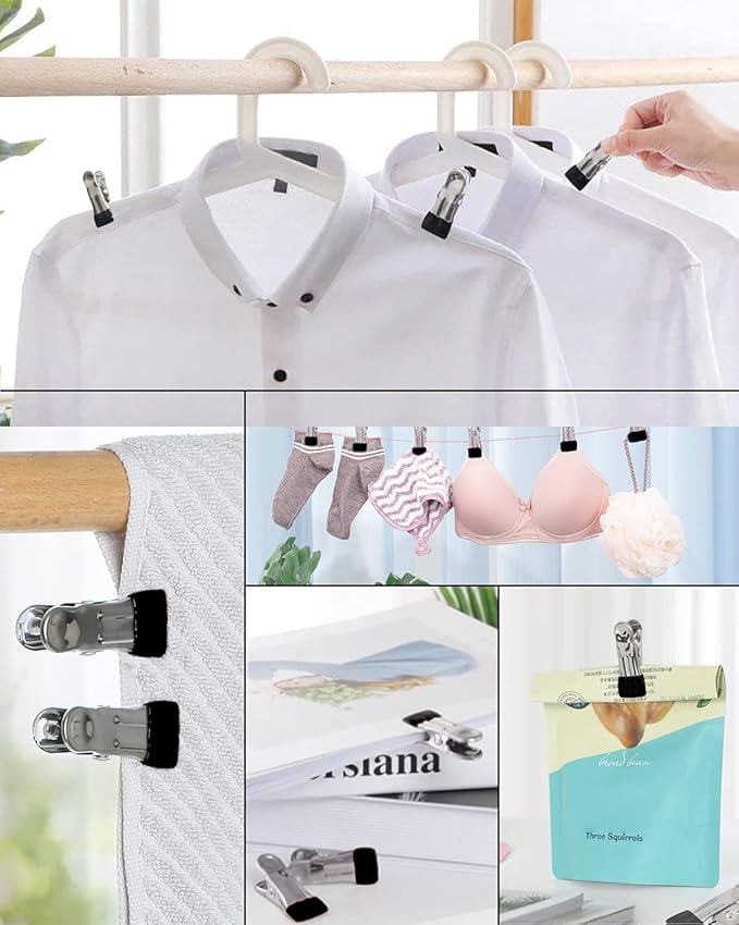 30PCS Small Clothes Pin, Stainless Steel Clothespins, Metal Laundry Grip Clips - Image 5