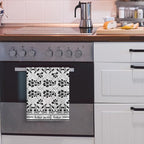 Black Kitchen Towels Decorative Set of 2, Absorbent Boho Floral Dish Towels - Image 5
