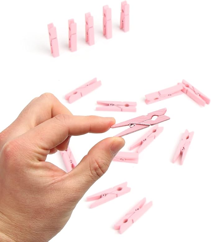 KIMOBER 1.77Inch Wooden Clothespins, Paper Crafts - Image 4
