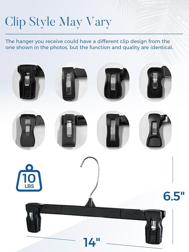 Smartor Plastic Pants Hangers - Image 9