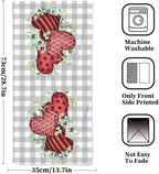 Valentine Bathroom Hand Towels, 2 Packs Decorative Pink Love Heart Kitchen - Image 2