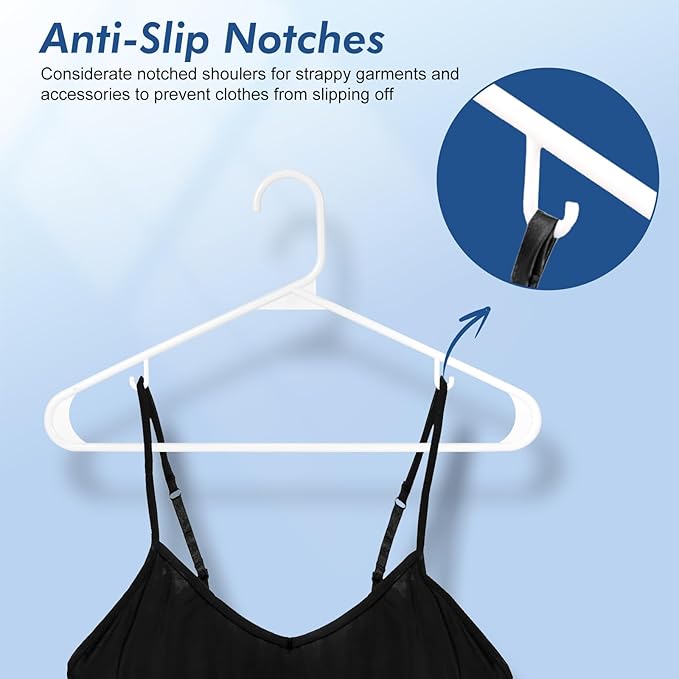 HOUSE DAY Plastic Hangers 20 Pack, Space Saving Clothes Hangers - Image 4