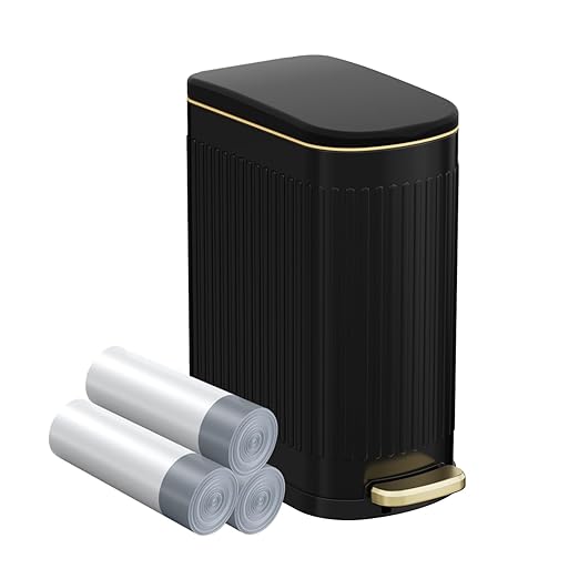 2.6 Gallon Slim Bathroom Trash Can by ksskss