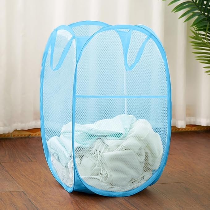 Mesh Laundry Hamper, Pop Up Laundry Basket Portable Collapsible Clothes Storage - Image 4