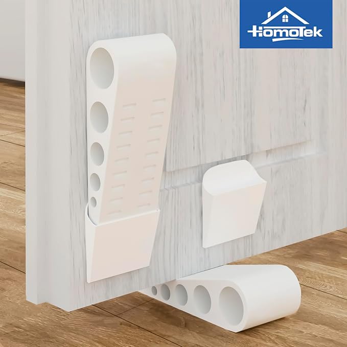 HOMOTEK 6 Pack Wedge Rubber Door Stops Door Chucks Stoppers Wall Protector - Image 7