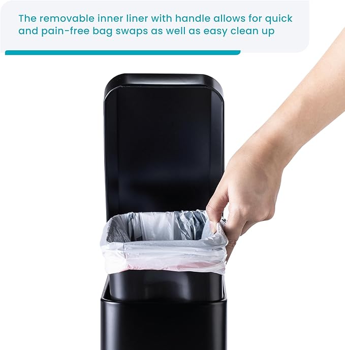 Home Zone Living 1.3 Gallon Small Bathroom Trash Can - Image 4
