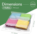 3 Gallon Large Plastic Storage Bags – 16" x 18" – Reusuable XXL Extra Large - Image 2