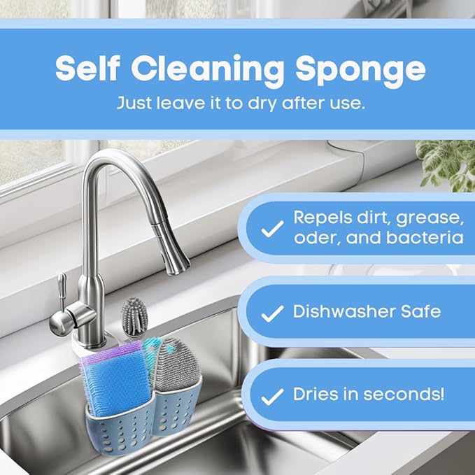 Silicone Dish Sponge Dish Scrubber - Image 7