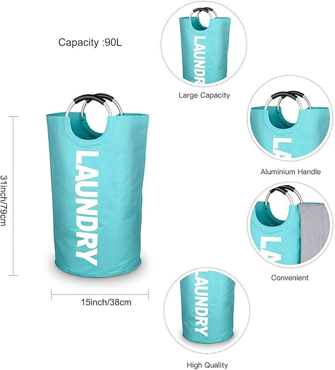 Mziart 90L Large Collapsible Laundry Hamper Laundry Basket - Image 3