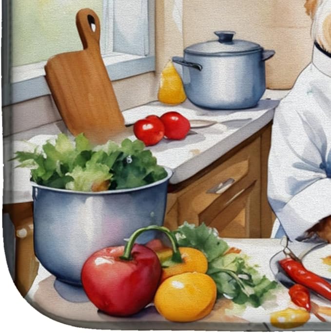 Caroline's Treasures DAC6250DDM Fox Terrier The Chef Dish Drying Mat Absorbent - Image 4