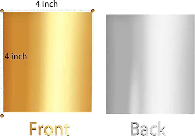 300 Pcs Square Golden Aluminium Foil Candy Wrappers Square Sweets Lolly Paper - Image 2