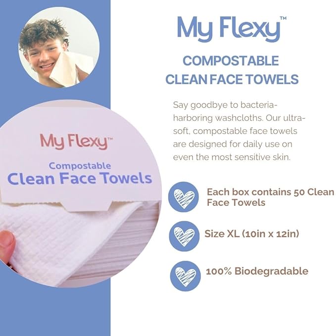 Disposable Face Towels XL for Skin Care & Makeup Removal – 100% Biodegradable - Image 8