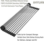 Ahyuan Roll up Dish Drying Rack Over The Sink Kitchen Roll up Sink Drying Rack - Image 8