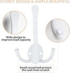 8 Pack Coat Hooks Heavy Duty, Metal Three Prongs Large Coat Hooks Wall Mounted - Image 4