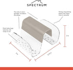 Spectrum Sink Saddle for Kitchen Sink Warm Gray Clear Sponge and Brush Holder - Image 5