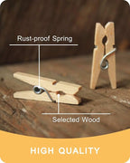 Mini Clothes Pins for Photo, Natural Small Wooden Clothespins 1 Inch Tiny Wood - Image 5