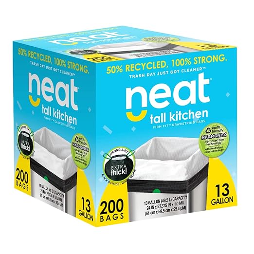 Neat Tall Kitchen 13 Gallon Drawstring Trash Bags - Image 2