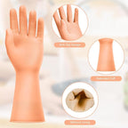AUAUY Reusable Kitchen Dishwashing Gloves, Rubber Household Cleaning Gloves - Image 4