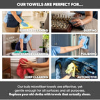 Microfiber Wholesale 16" x 16" All Purpose Microfiber Towels - Image 6